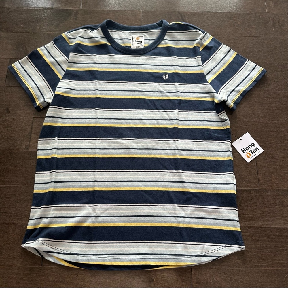 NWT Hang Ten Harry Tee 90's Y2K Stripped Nautical Classic Small